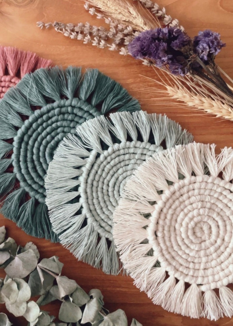 Round Coaster, Natural Beige