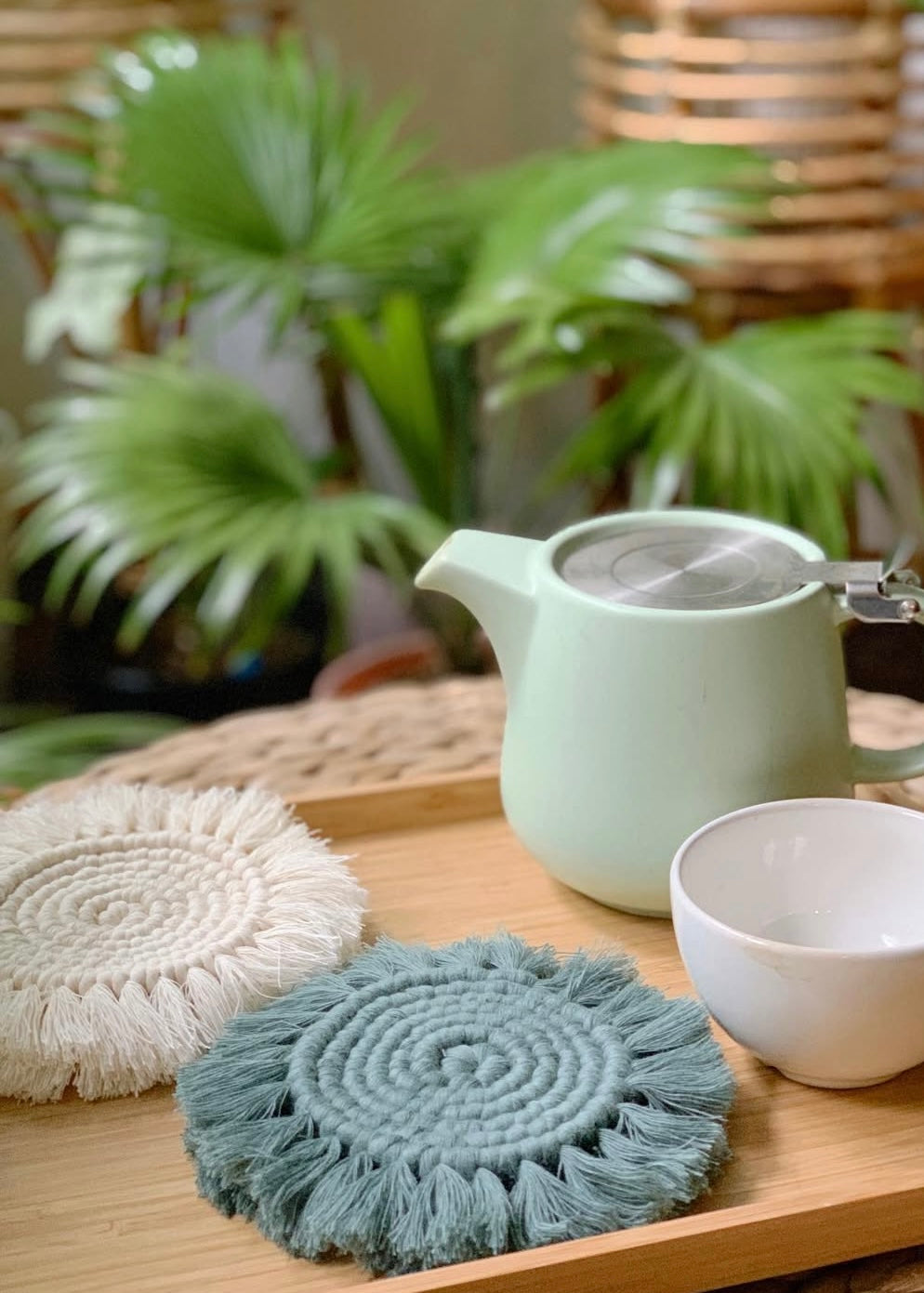 Round Coaster, Natural Beige